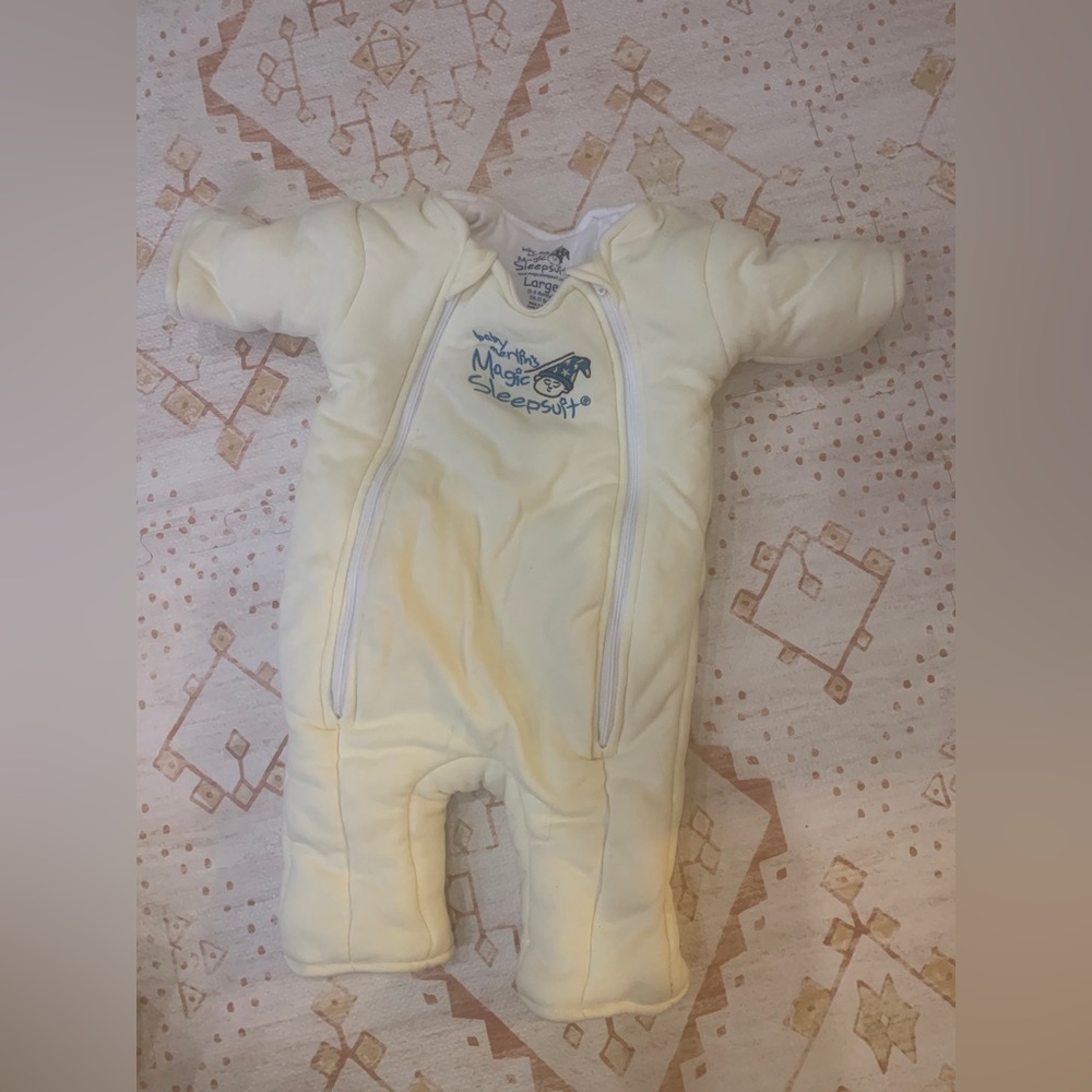 Baby Merlin's Magic Sleepsuit - 100% Cotton -Cream- 6-9 Months